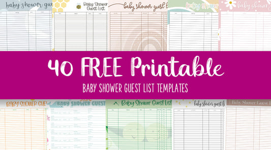 Baby Shower Guest List Templates
