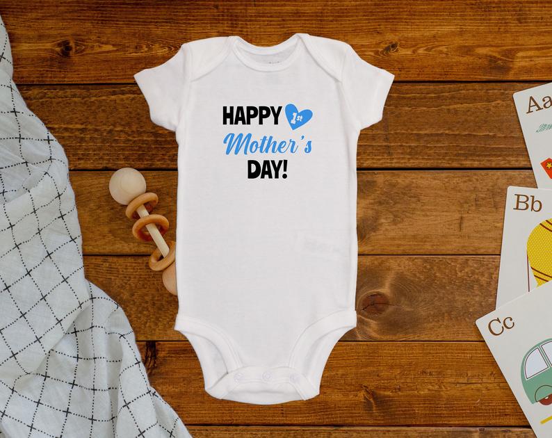 Shirts Mother's Day Onesie Boy 1st Mothers Day Bodysuit, Mom