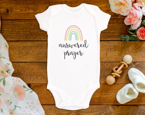 Answered Prayer Rainbow Baby Onesie©/Bodysuit