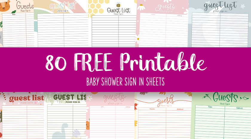 Baby Shower Sign In Sheets