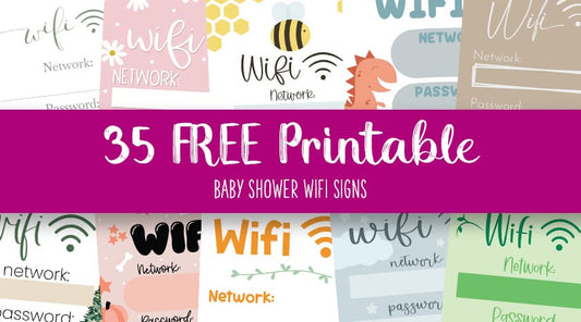 Baby Shower Wifi Signs