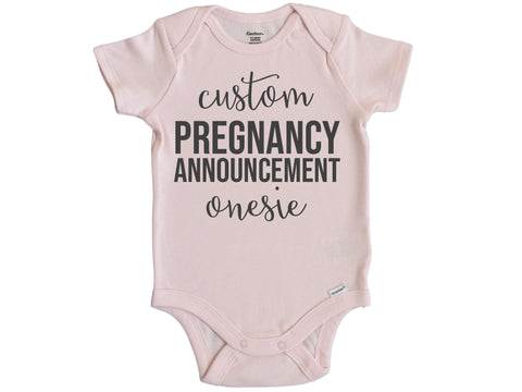 Custom Pregnancy Announcement Onesie