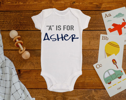 A Is For Asher Onesie©/Bodysuit