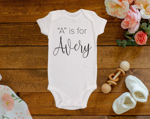 A is for Avery Onesie©/Bodysuit