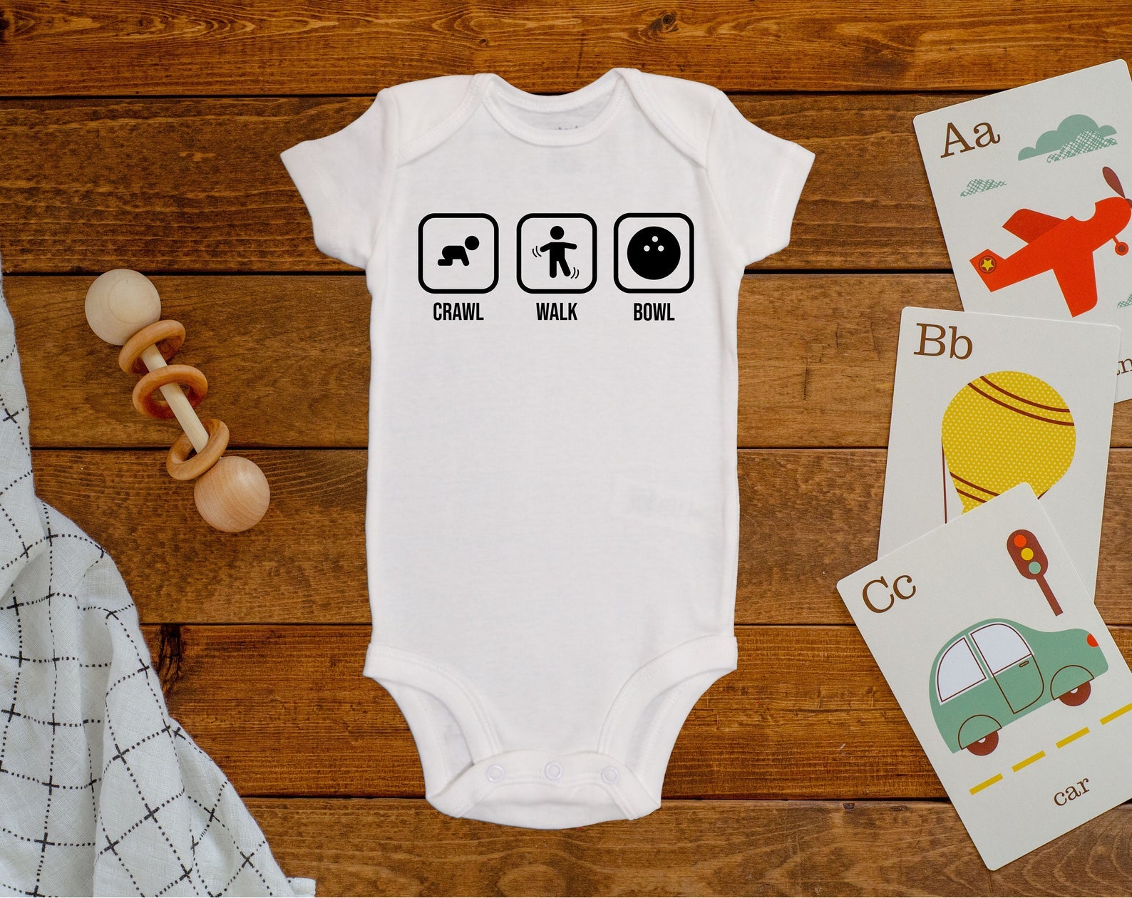 Crawl Walk Bowl Onesie©/Bodysuit