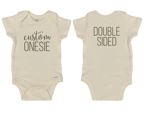 Double-Sided Custom Onesie©/Bodysuit - Beige