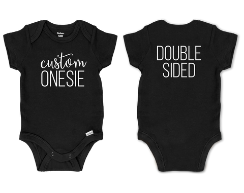 Double-Sided Custom Onesie©/Bodysuit - Black