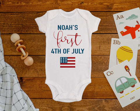 Customizable First Fourth Of July Onesie©/Bodysuit