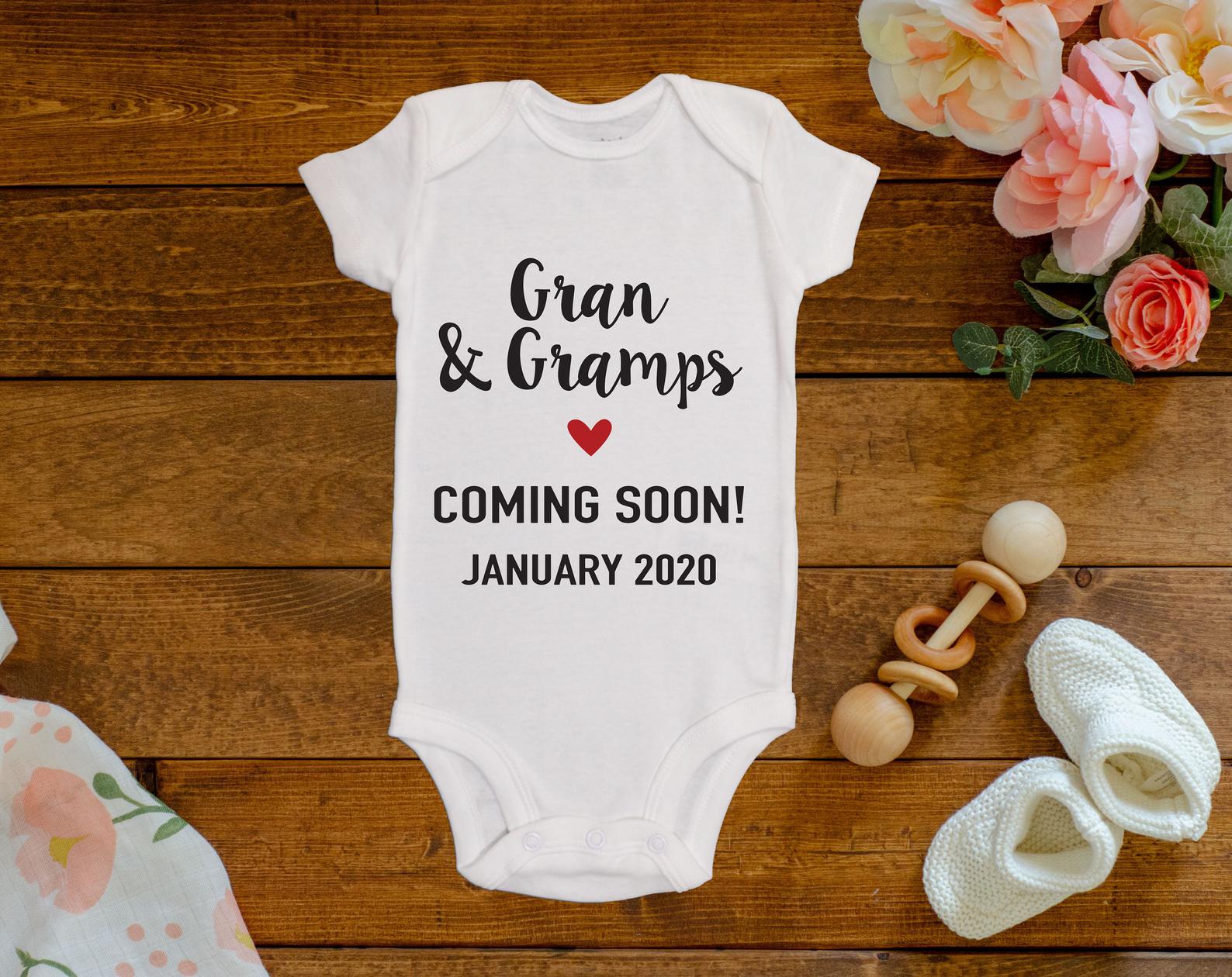 Gran and Gramps Coming Soon Custom Onesie©/Bodysuit