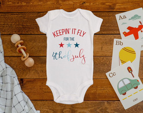 Keepin' It Fly For The 4th Of July Onesie©/Bodysuit