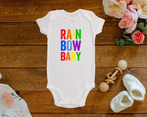 Rainbow Baby Letters Onesie©/Bodysuit